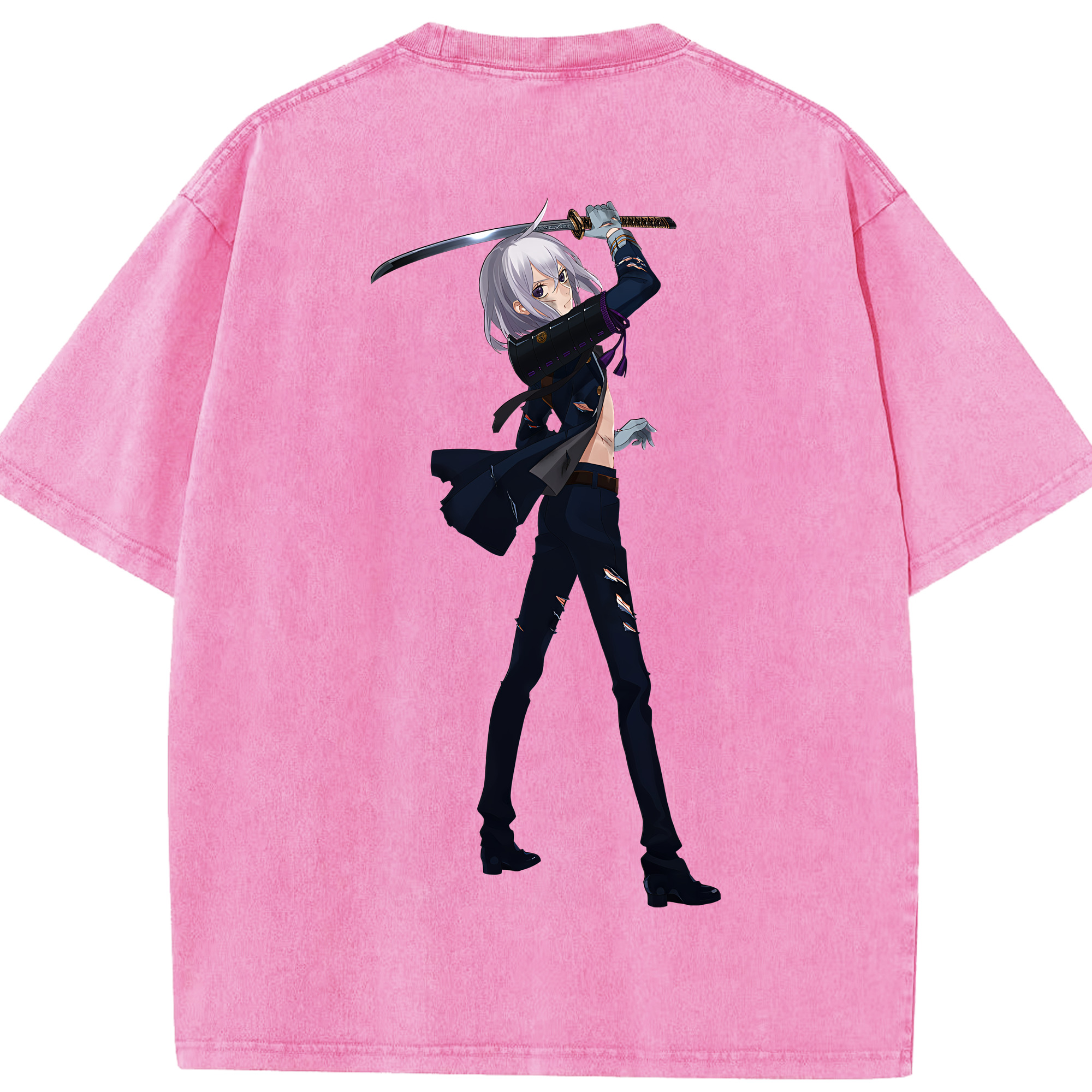 （画像用） 刀剣乱舞 Touken Ranbu 綿100% ヴィンテージ風 半袖Tシャツ（背面プリント）